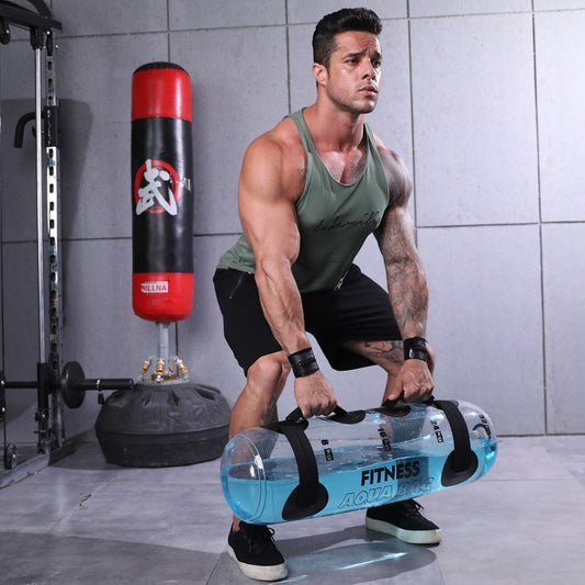 Dumbbell Water Bag Transparente — Peso a tu medida