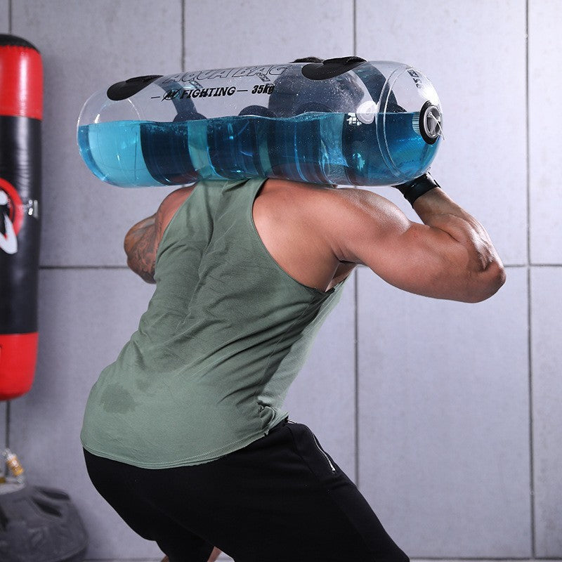 Dumbbell Water Bag Transparente — Peso a tu medida