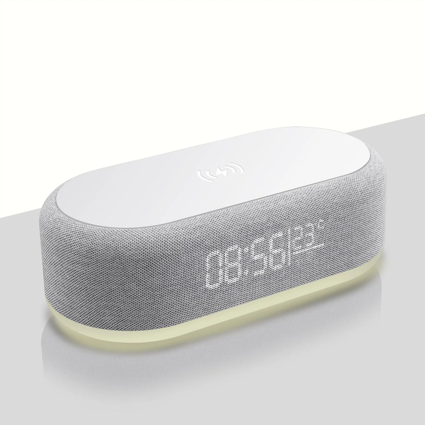 Fast Wireless Charger Alarm Clock Time LED Light Thermometer for Iphone 16 15 14 13 12 Charging Dock Station for Samsung S24 S23
