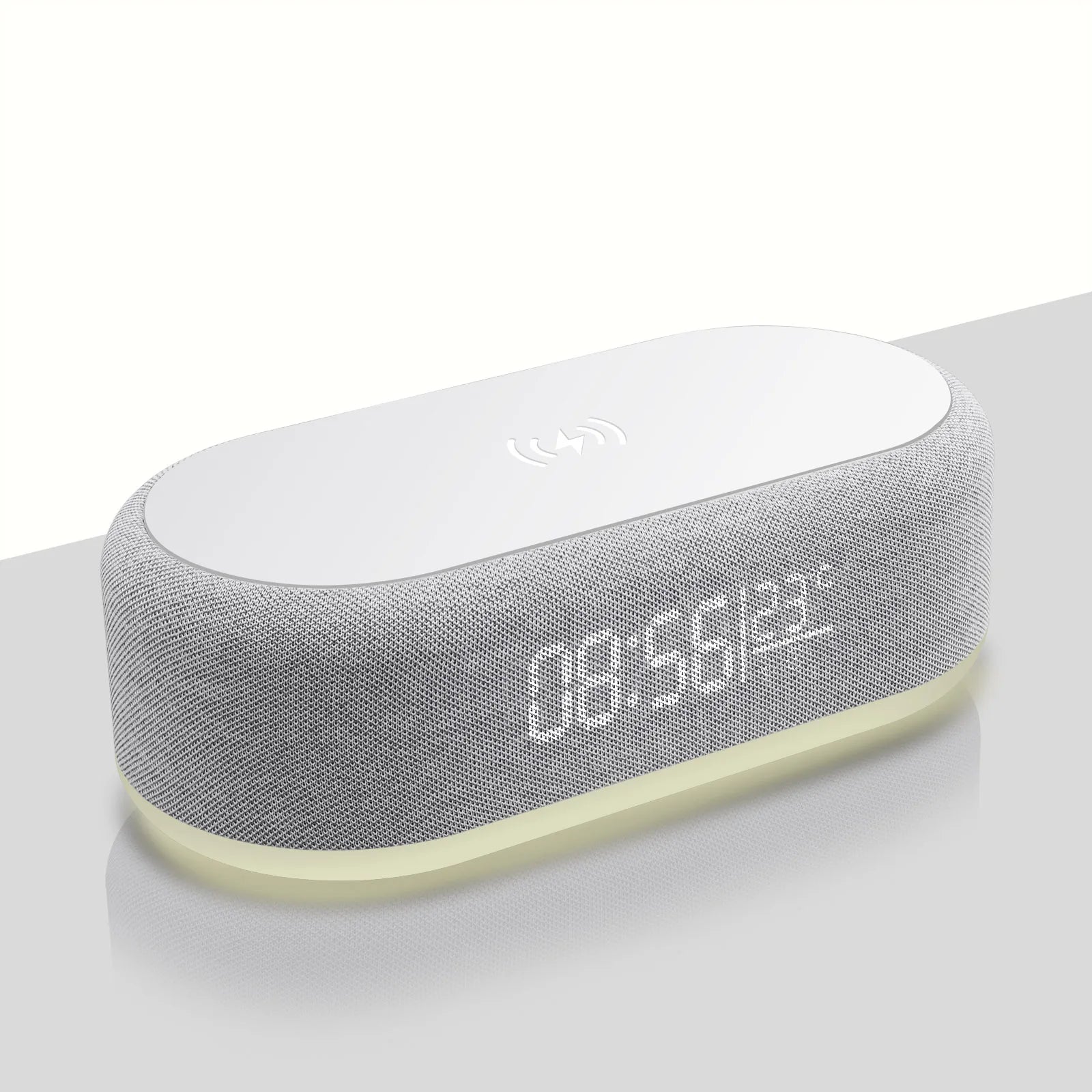 Fast Wireless Charger Alarm Clock Time LED Light Thermometer for Iphone 16 15 14 13 12 Charging Dock Station for Samsung S24 S23